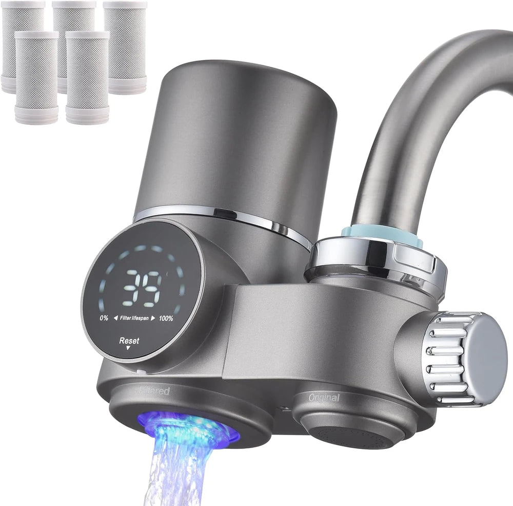 Grifo calentador de agua con pantalla