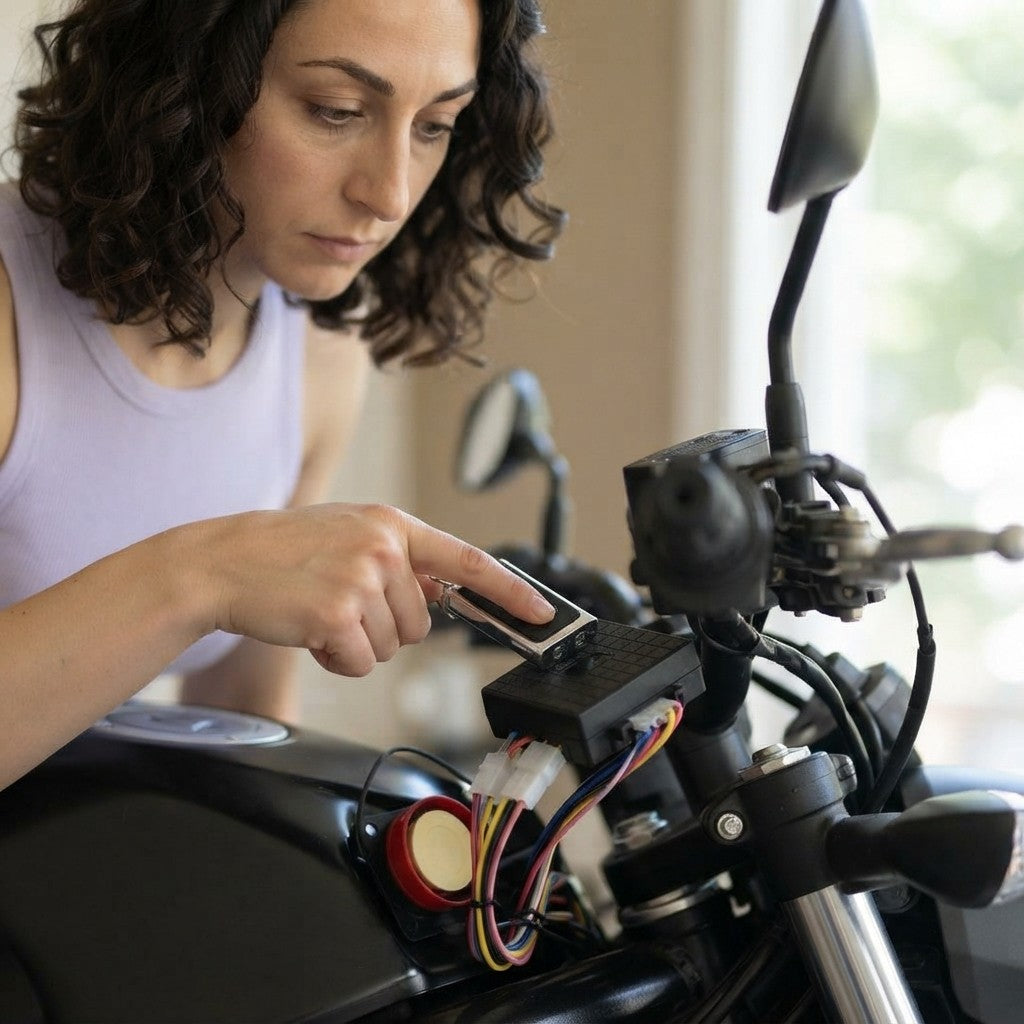ALARMA PARA MOTO CON ENCENDIDO Y APAGADO